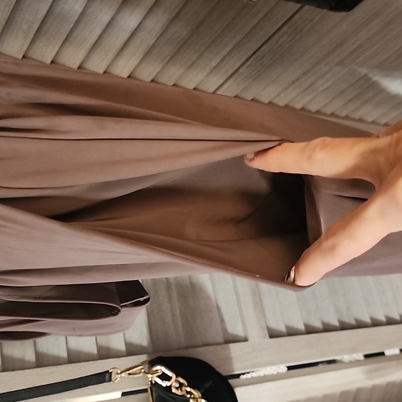 Fashion Nova brand silky taupe pants - Picture 5 of 10